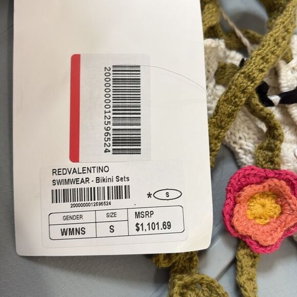 RED Valentino Green and White Bikini bottom Swimwear NWT $1100 - Picture 4 of 4